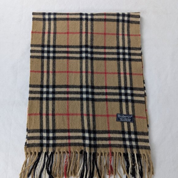 BURBERRY Lambswool Nova Check Scarf – Iconic Beige Plaid – VALUE – FAST Delivery - Picture 2 of 8